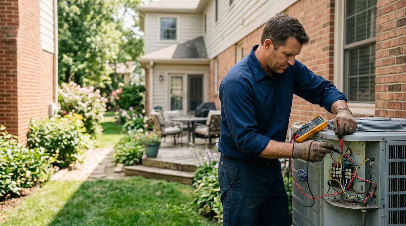 HVAC technician working near Indianola, IA
